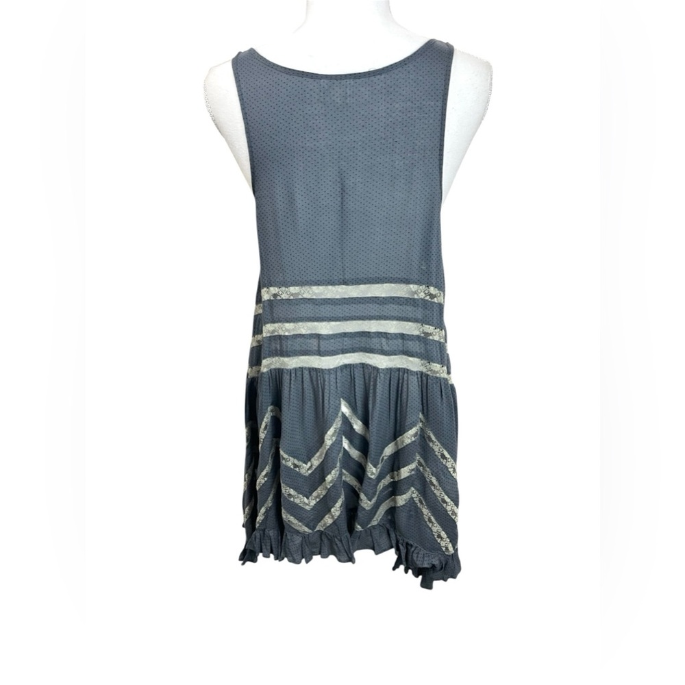RARE ASO Violet Harmon Free People Voile Lace Polka Dot Trapeze Tank Top Dress - Picture 10 of 13